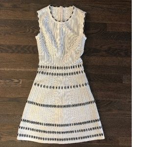 ALAIA Openworks Striped A-Line Dress 38 6